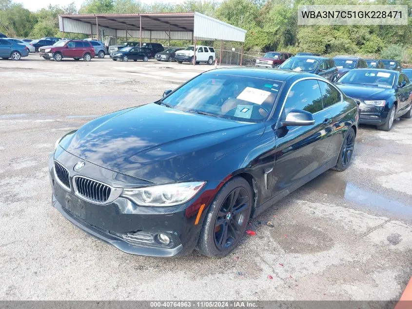 2016 BMW 428I VIN: WBA3N7C51GK228471 Lot: 40764963