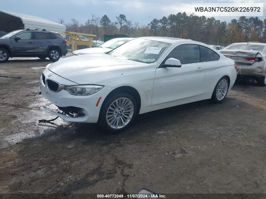 2016 BMW 428I VIN: WBA3N7C52GK226972 Lot: 40772049