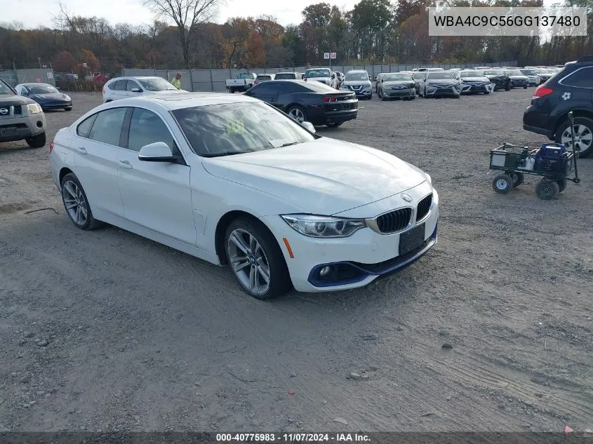 2016 BMW 428I Gran Coupe xDrive VIN: WBA4C9C56GG137480 Lot: 40775983