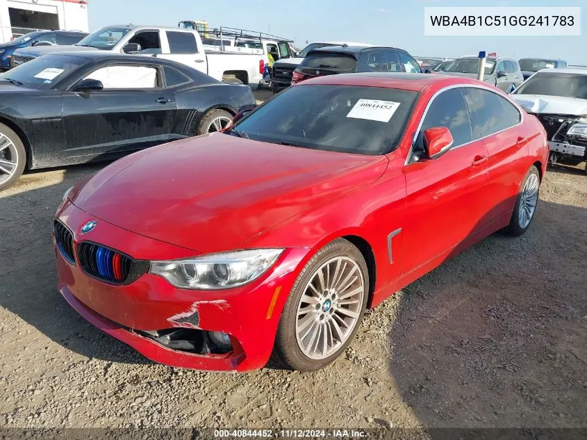 2016 BMW 435I Gran Coupe VIN: WBA4B1C51GG241783 Lot: 40844452