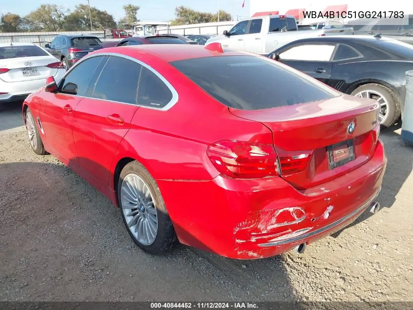 2016 BMW 435I Gran Coupe VIN: WBA4B1C51GG241783 Lot: 40844452