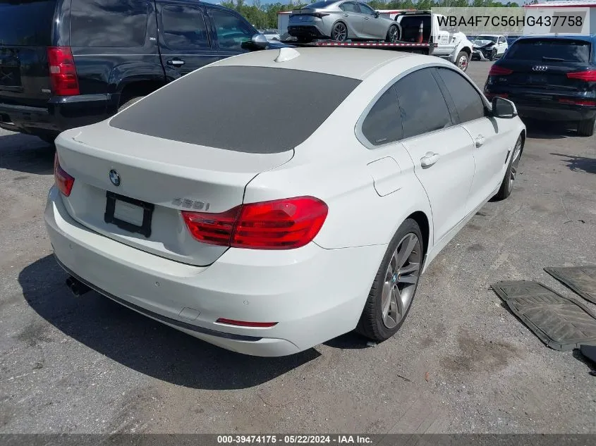 2017 BMW 430I Gran Coupe VIN: WBA4F7C56HG437758 Lot: 39474175