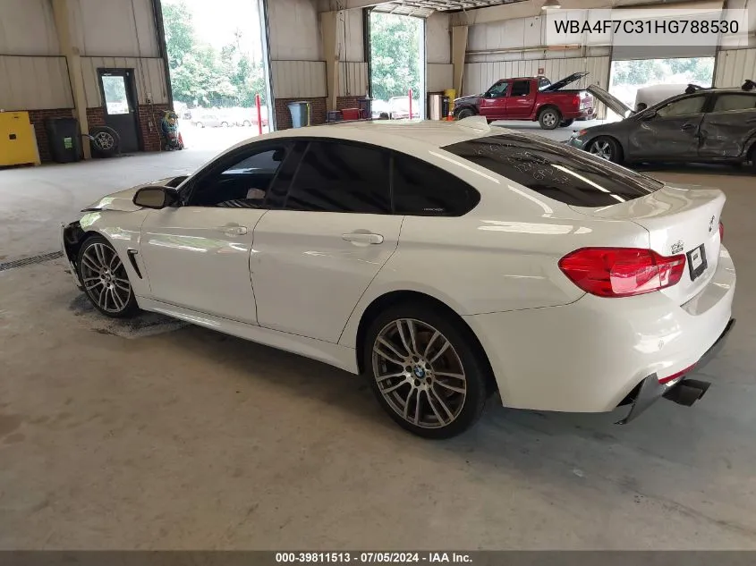 2017 BMW 430I Gran Coupe VIN: WBA4F7C31HG788530 Lot: 39811513