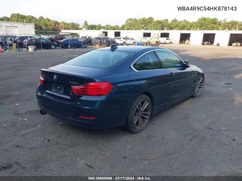 2017 BMW 430I xDrive VIN: WBA4R9C54HK878143 Lot: 39888966