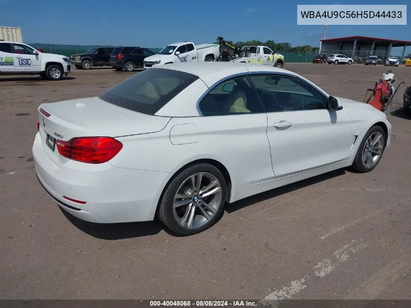 2017 BMW 430I xDrive VIN: WBA4U9C56H5D44433 Lot: 40048068