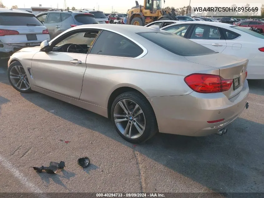 2017 BMW 430I VIN: WBA4R7C50HK895669 Lot: 40294733