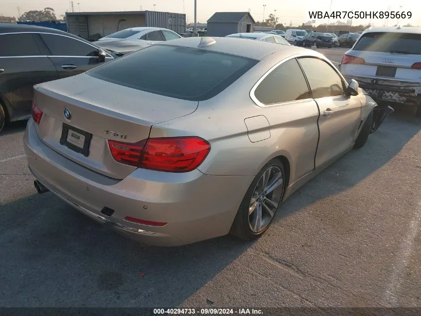 2017 BMW 430I VIN: WBA4R7C50HK895669 Lot: 40294733