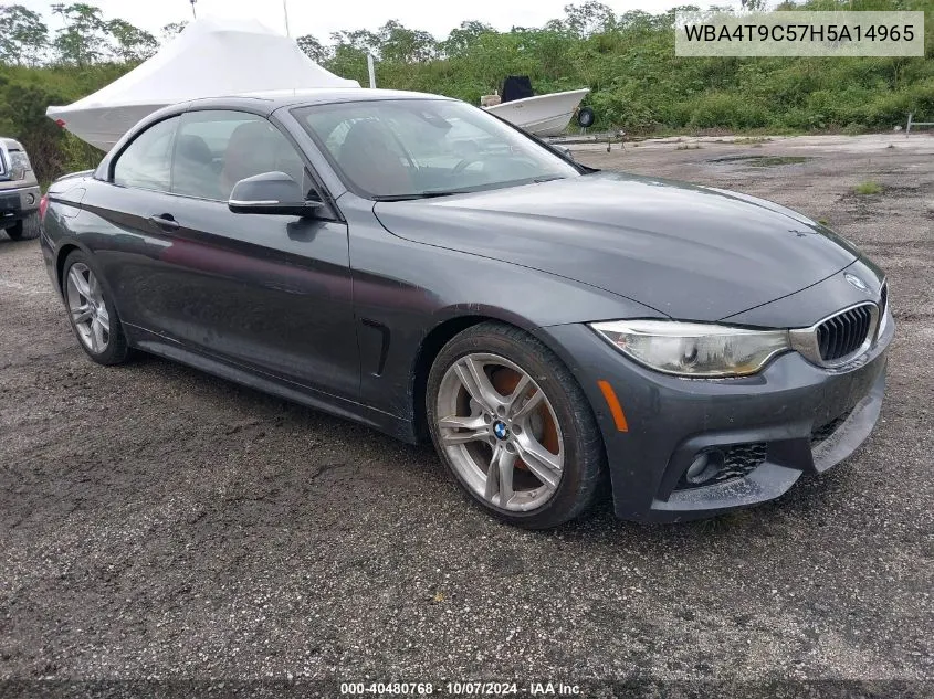 2017 BMW 440I VIN: WBA4T9C57H5A14965 Lot: 40480768