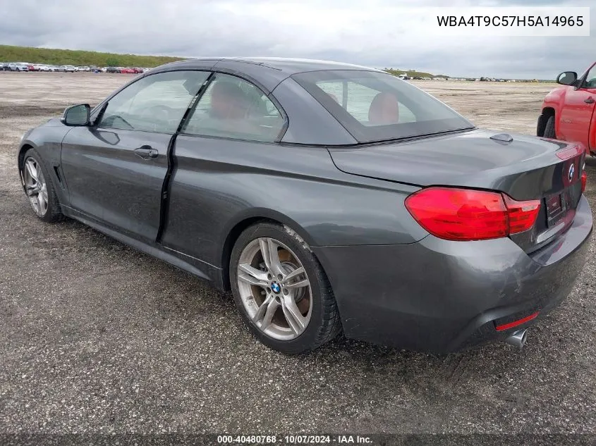 2017 BMW 440I VIN: WBA4T9C57H5A14965 Lot: 40480768