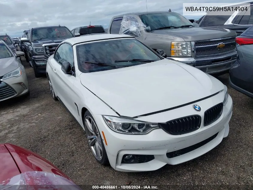 2017 BMW 440I VIN: WBA4T9C59H5A14904 Lot: 40486661