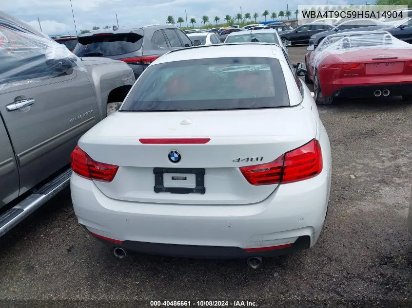 2017 BMW 440I VIN: WBA4T9C59H5A14904 Lot: 40486661