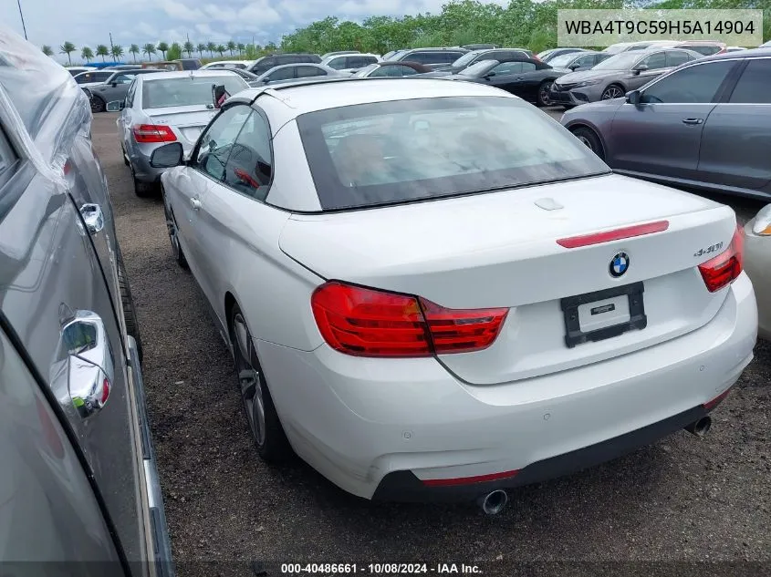 2017 BMW 440I VIN: WBA4T9C59H5A14904 Lot: 40486661