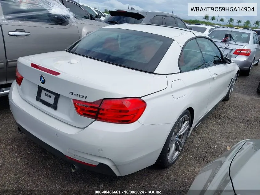 2017 BMW 440I VIN: WBA4T9C59H5A14904 Lot: 40486661