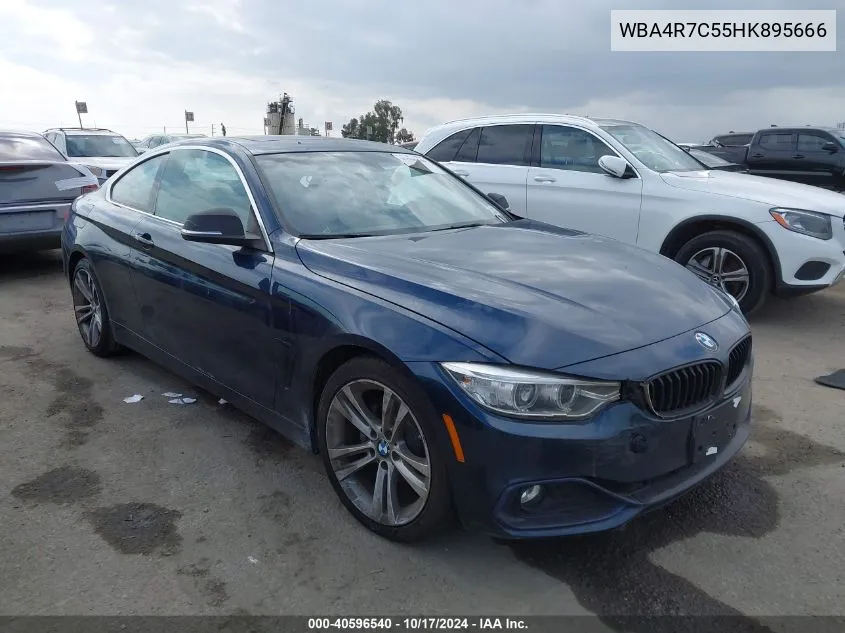 2017 BMW 430I VIN: WBA4R7C55HK895666 Lot: 40596540