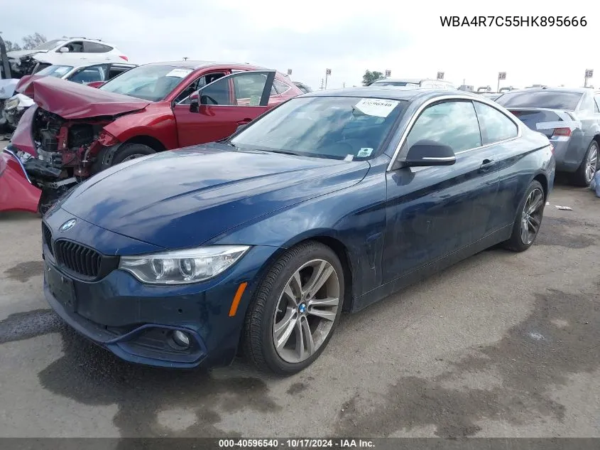 2017 BMW 430I VIN: WBA4R7C55HK895666 Lot: 40596540