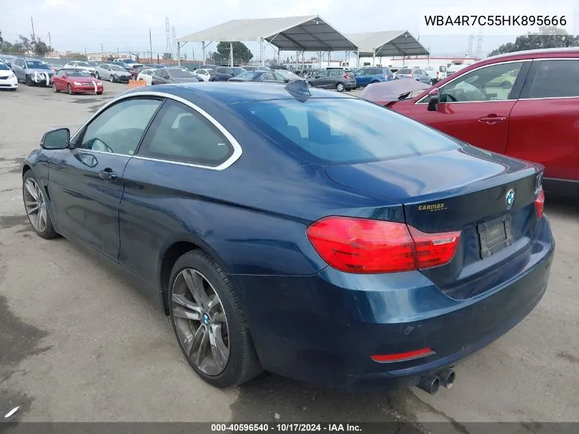 2017 BMW 430I VIN: WBA4R7C55HK895666 Lot: 40596540