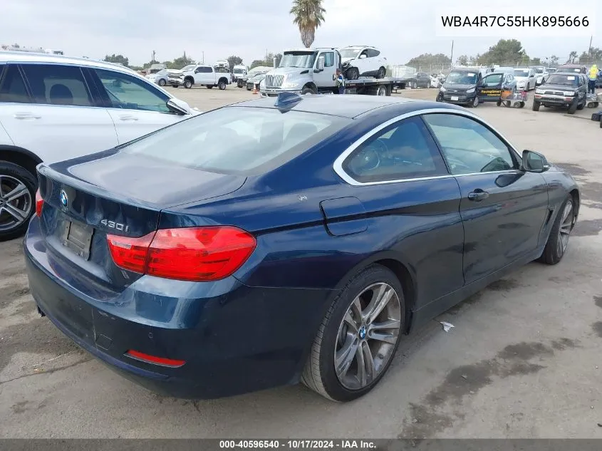 2017 BMW 430I VIN: WBA4R7C55HK895666 Lot: 40596540