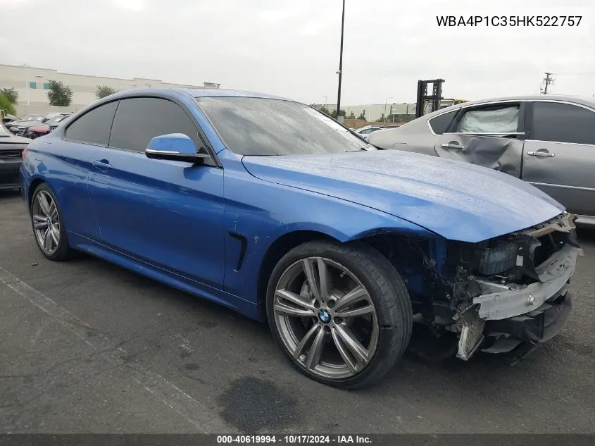 2017 BMW 440I VIN: WBA4P1C35HK522757 Lot: 40619994