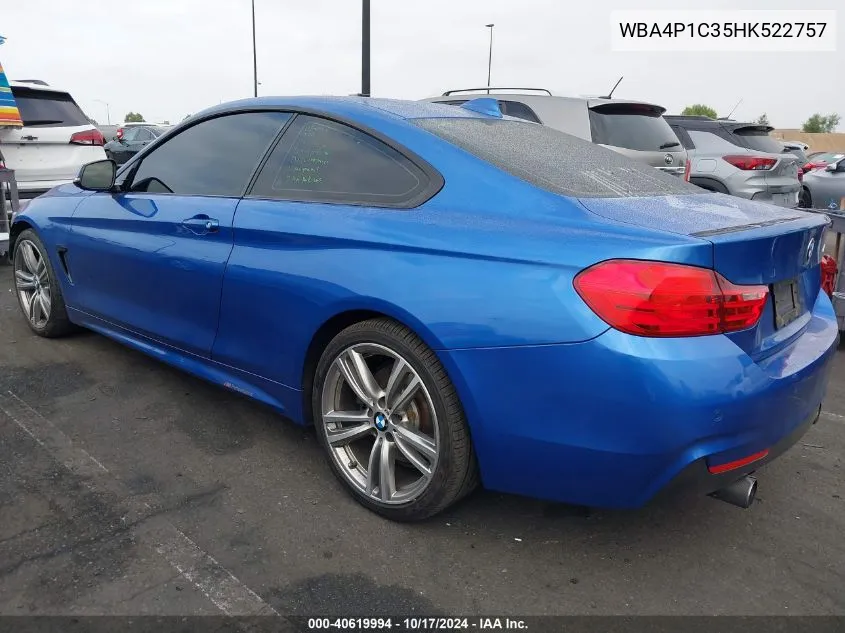 2017 BMW 440I VIN: WBA4P1C35HK522757 Lot: 40619994