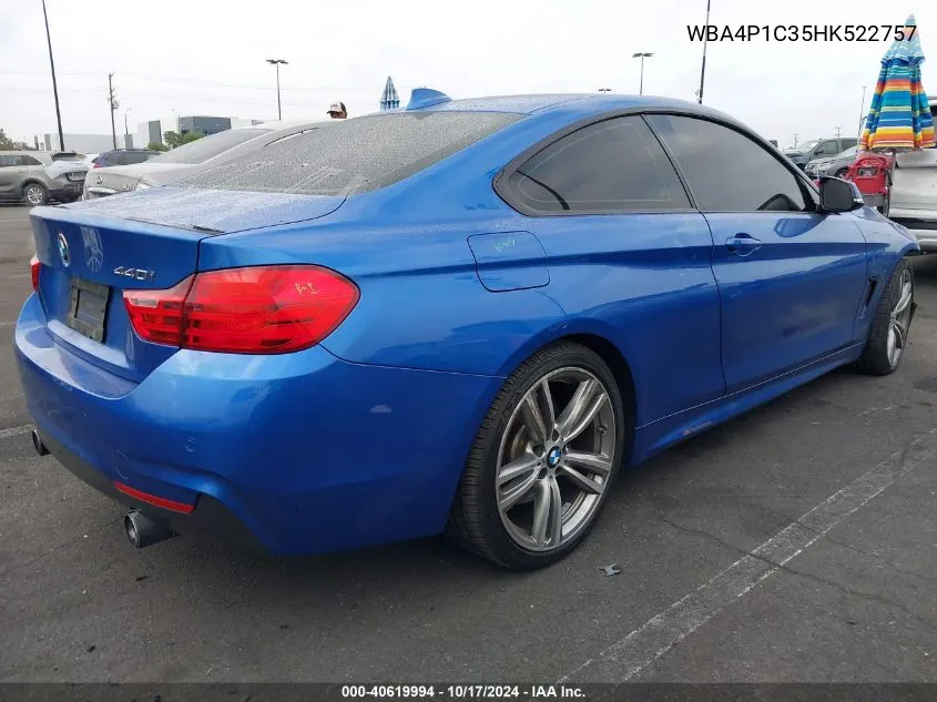 2017 BMW 440I VIN: WBA4P1C35HK522757 Lot: 40619994