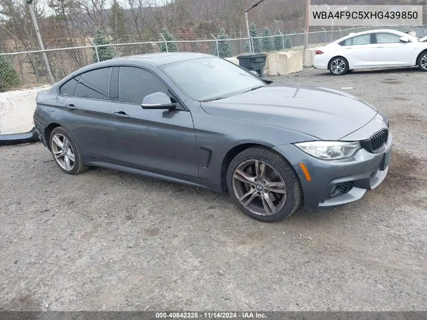 2017 BMW 430I Gran Coupe xDrive VIN: WBA4F9C5XHG439850 Lot: 40842325