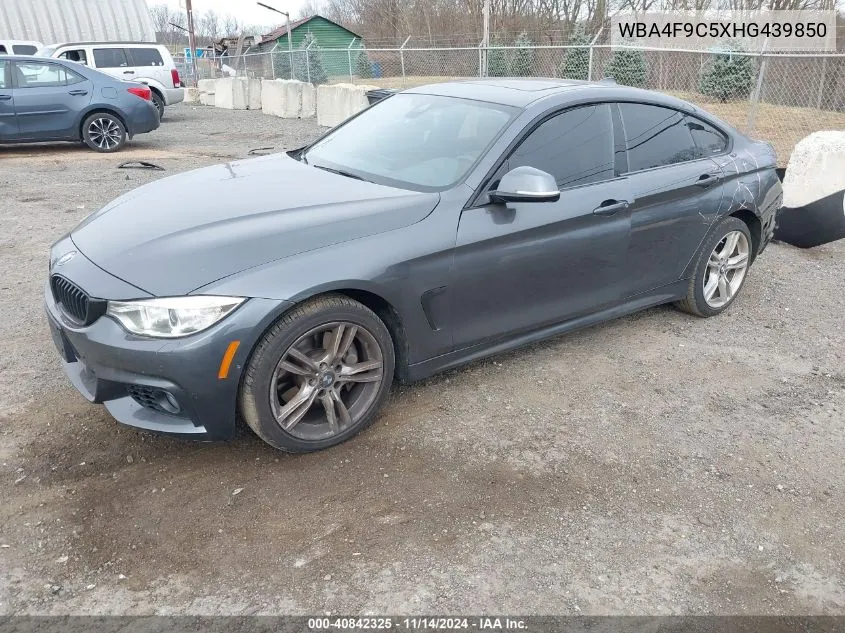 2017 BMW 430I Gran Coupe xDrive VIN: WBA4F9C5XHG439850 Lot: 40842325