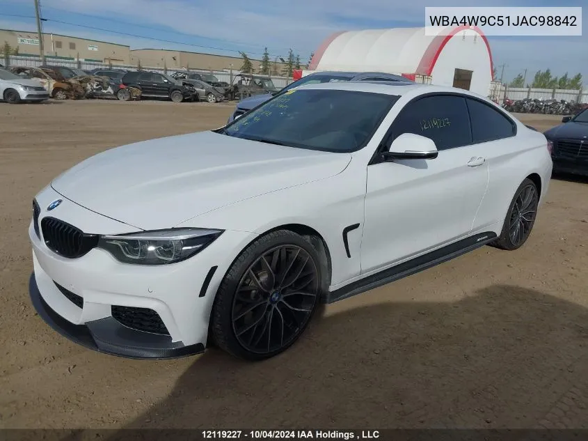 2018 BMW 440Xi VIN: WBA4W9C51JAC98842 Lot: 12119227