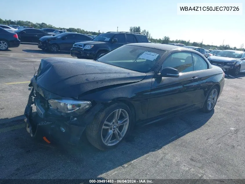 2018 BMW 430I VIN: WBA4Z1C50JEC70726 Lot: 39491483