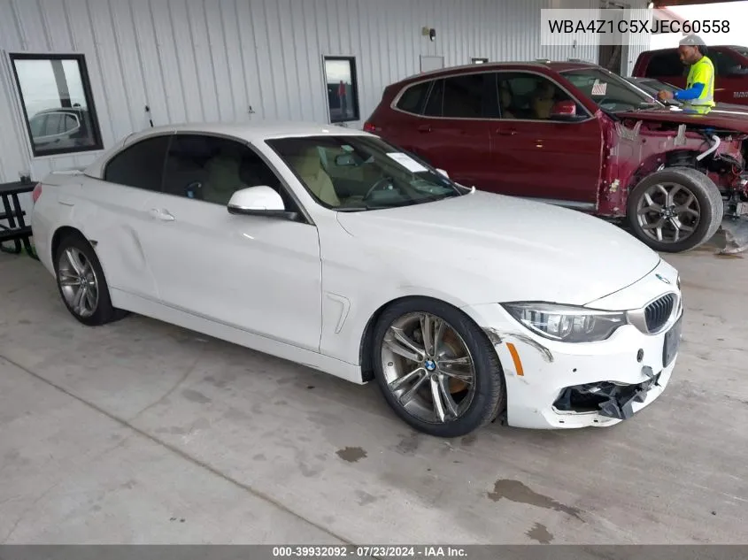 2018 BMW 430I VIN: WBA4Z1C5XJEC60558 Lot: 39932092