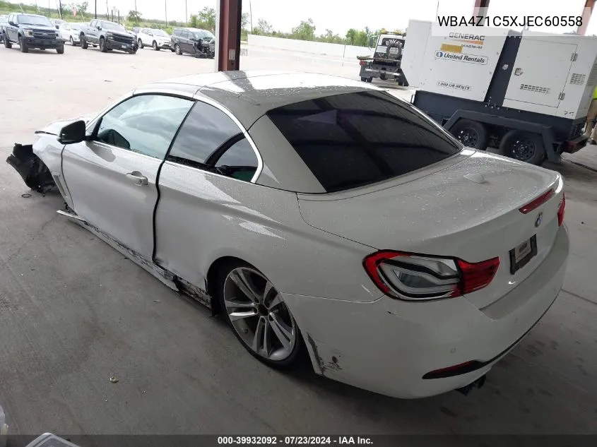 2018 BMW 430I VIN: WBA4Z1C5XJEC60558 Lot: 39932092