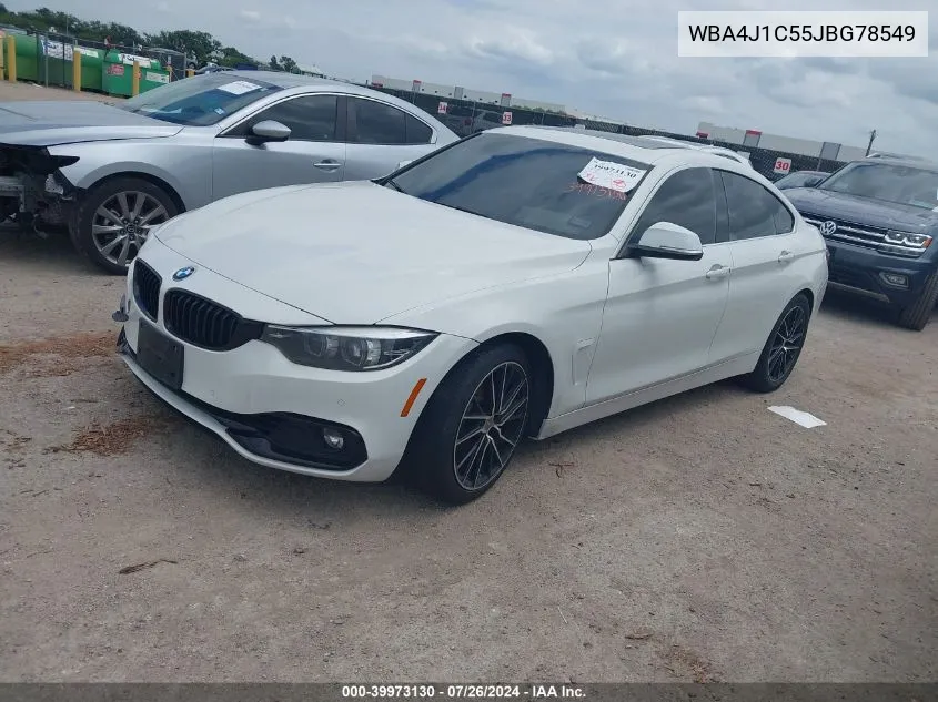 2018 BMW 430I Gran Coupe VIN: WBA4J1C55JBG78549 Lot: 39973130