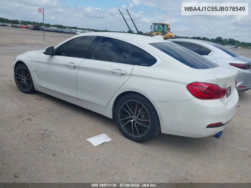 2018 BMW 430I Gran Coupe VIN: WBA4J1C55JBG78549 Lot: 39973130