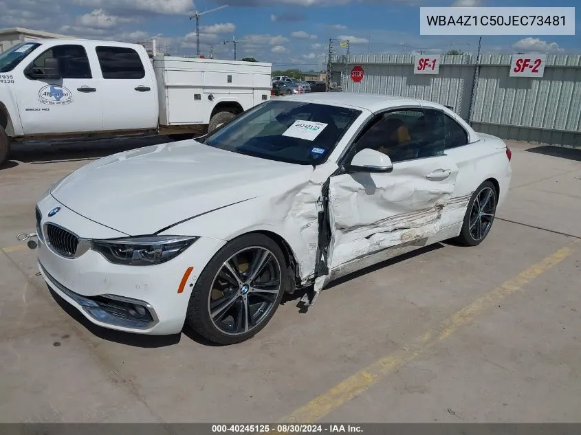 2018 BMW 430I VIN: WBA4Z1C50JEC73481 Lot: 40245125