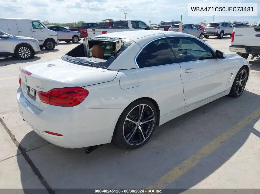 2018 BMW 430I VIN: WBA4Z1C50JEC73481 Lot: 40245125