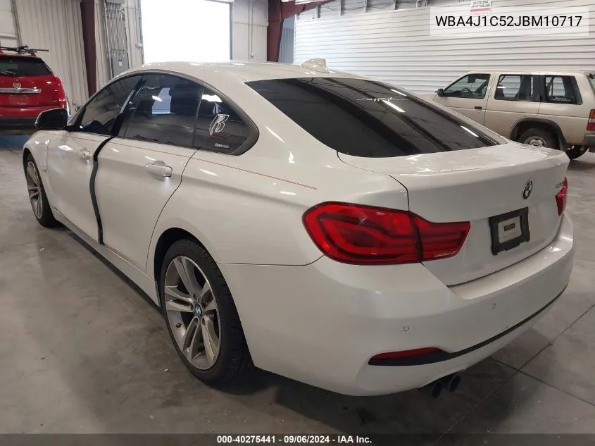 2018 BMW 430I Gran Coupe VIN: WBA4J1C52JBM10717 Lot: 40275441