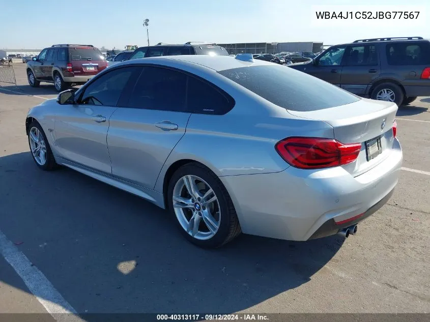 2018 BMW 430I Gran Coupe VIN: WBA4J1C52JBG77567 Lot: 40313117