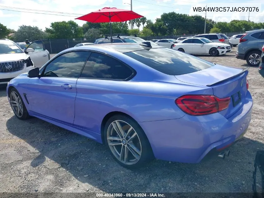 2018 BMW 430I VIN: WBA4W3C57JAC97076 Lot: 40343960