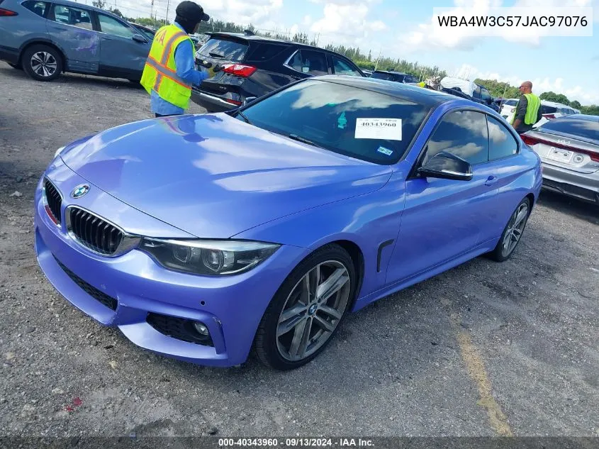 2018 BMW 430I VIN: WBA4W3C57JAC97076 Lot: 40343960