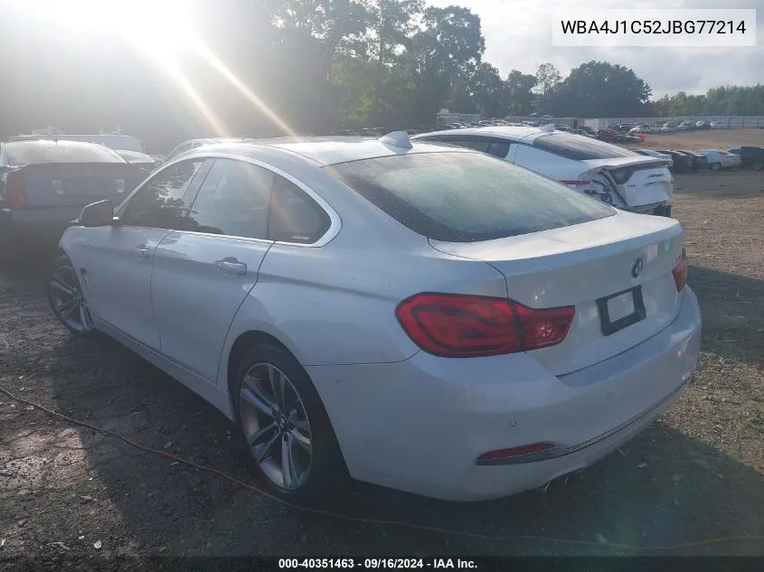 2018 BMW 430I Gran Coupe VIN: WBA4J1C52JBG77214 Lot: 40351463