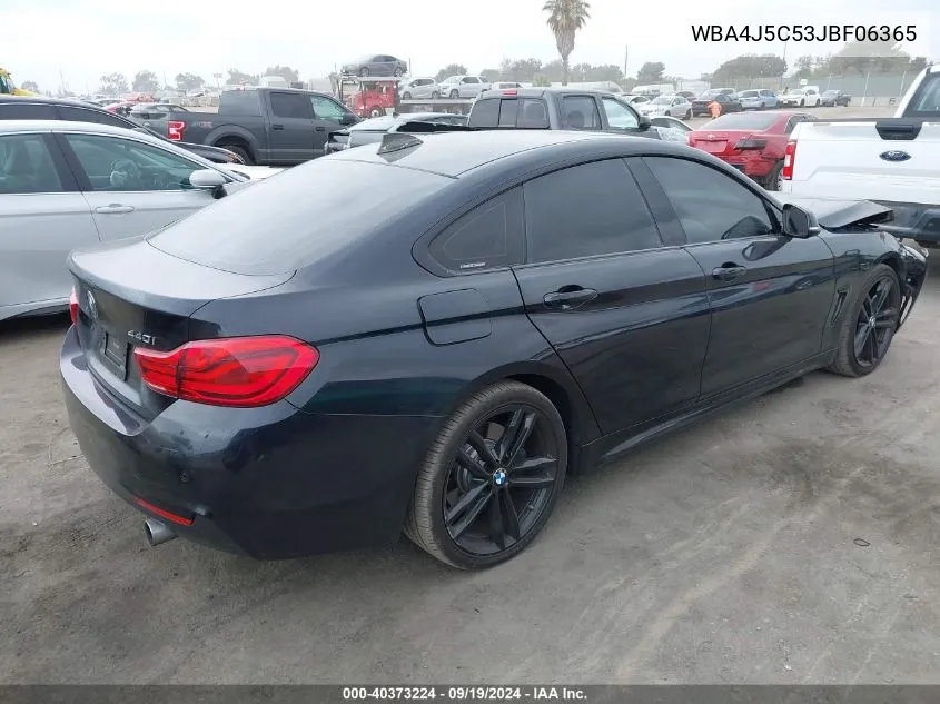 2018 BMW 440I Gran Coupe VIN: WBA4J5C53JBF06365 Lot: 40373224