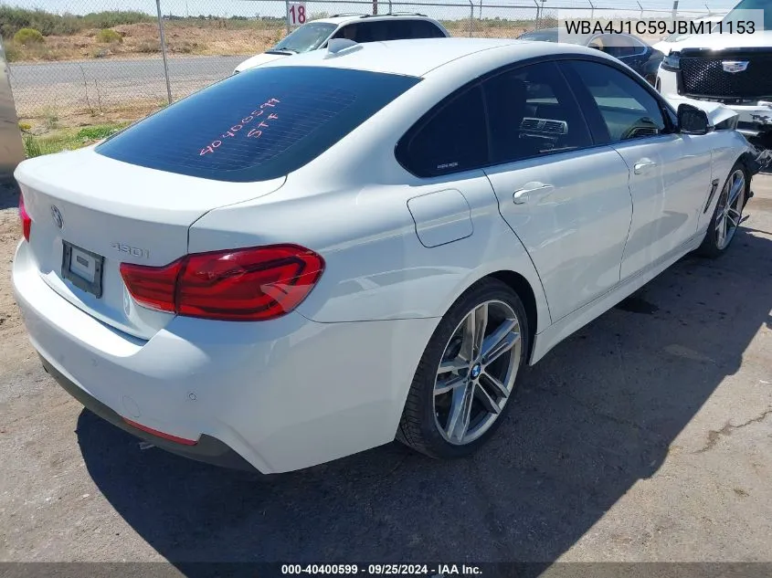 2018 BMW 430I Gran Coupe VIN: WBA4J1C59JBM11153 Lot: 40400599