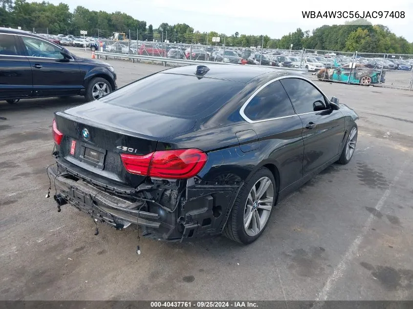 2018 BMW 430I VIN: WBA4W3C56JAC97408 Lot: 40437761