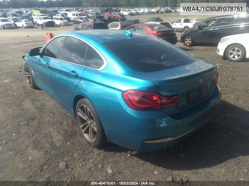 2018 BMW 430I Gran Coupe VIN: WBA4J1C50JBG78751 Lot: 40475301