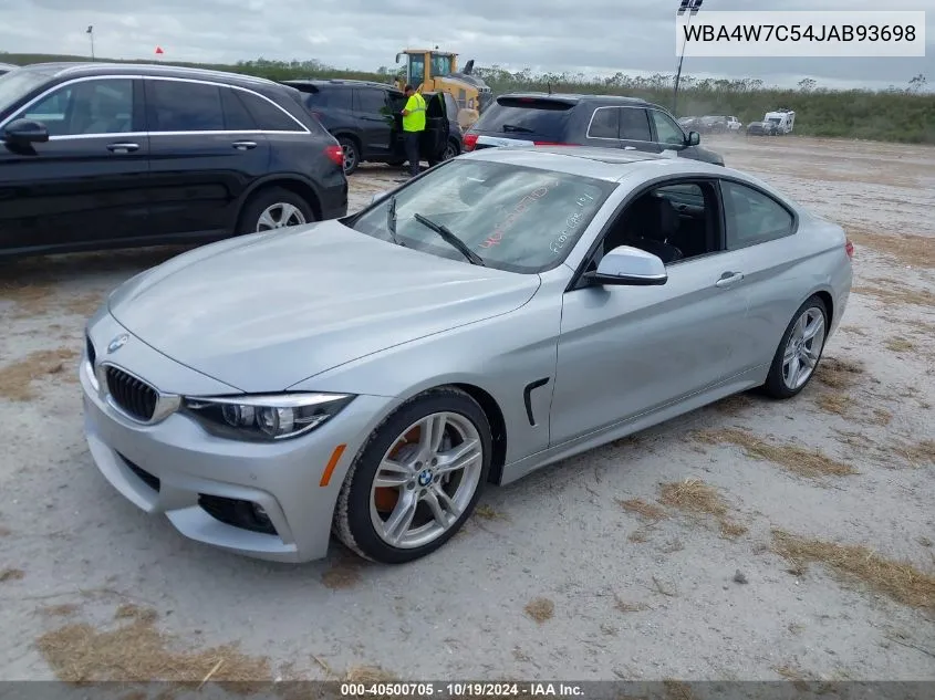 2018 BMW 440I VIN: WBA4W7C54JAB93698 Lot: 40500705