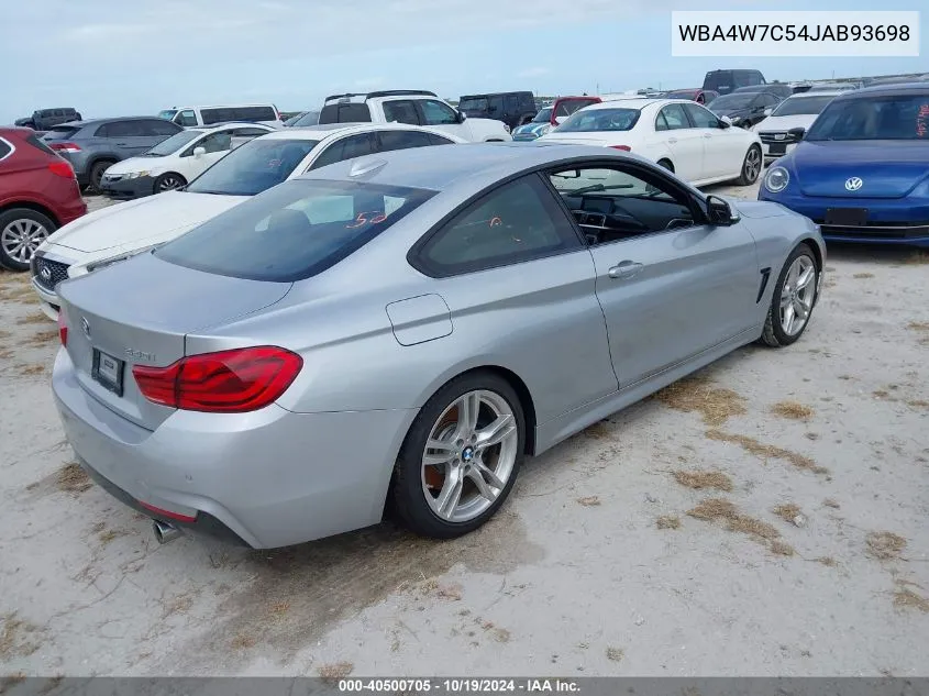 2018 BMW 440I VIN: WBA4W7C54JAB93698 Lot: 40500705