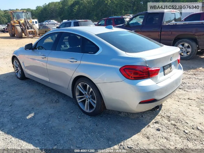 2018 BMW 430I Gran Coupe VIN: WBA4J1C52JBG76340 Lot: 40511250