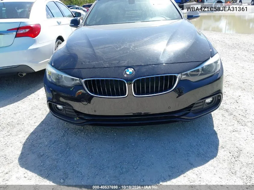 2018 BMW 430I VIN: WBA4Z1C58JEA31361 Lot: 40537698