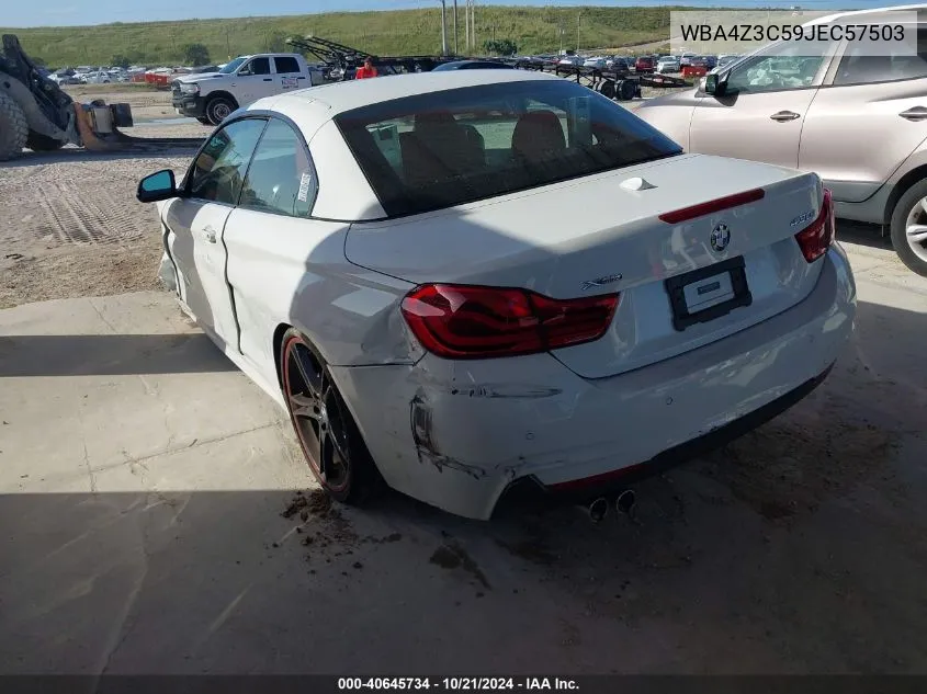 2018 BMW 430Xi VIN: WBA4Z3C59JEC57503 Lot: 40645734