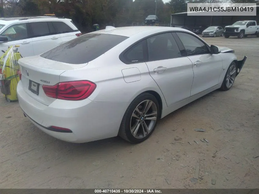 WBA4J1C55JBM10419 2018 BMW 430I Gran Coupe