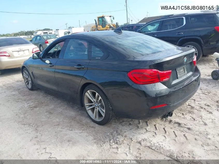 2018 BMW 430I Gran Coupe VIN: WBA4J1C58JBG80165 Lot: 40814963